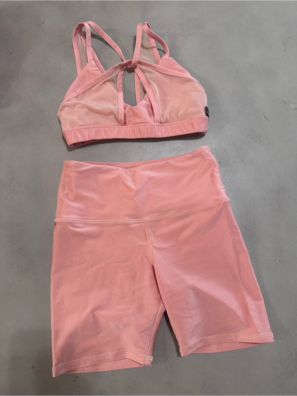 Tiger Friday Kids Coral Active Set - Sports Bra and Bike Shorts